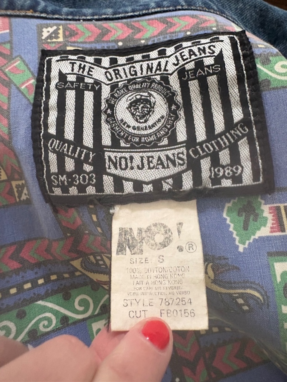 1980 Vintage No! Jean Denim jacket -‘compare to $799